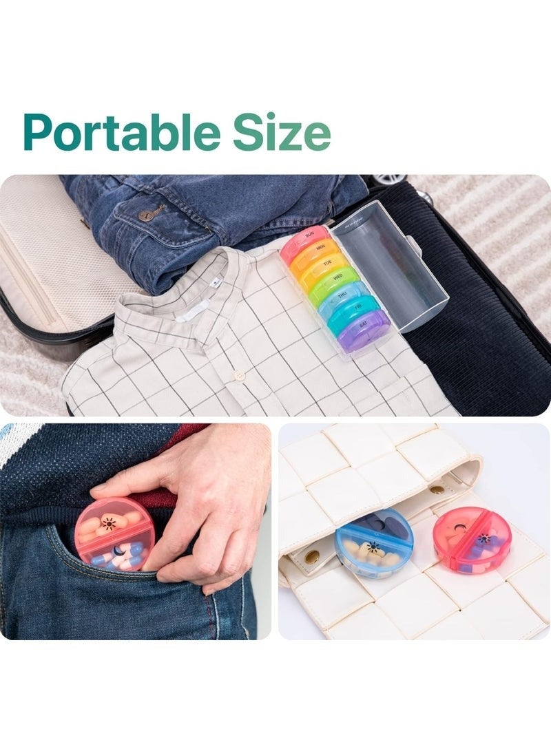 منظم حبوب أسبوعي 7 أيام صباحًا ومساءً – علبة أقراص ومكملات غذائية قابلة للإزالة محمولة – حافظة آمنة وخالية من BPA بسعة كبيرة لكل يوم مع أغطية محكمة وتقسيم واضح للصباح والمساء – مثالي للسفر، المنزل، العمل، الفيتامينات، زيوت السمك والكبسولات - Image 4